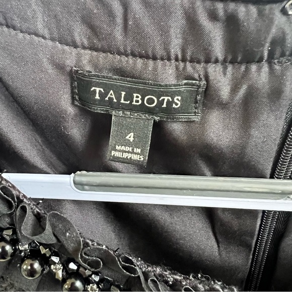 Talbots Black Sparkle Tweed Sheath Dress - Picture 6 of 8